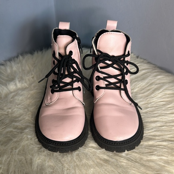 Leather Combat Zipper Lace Up Boots - Picture 6 of 8